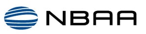NBAA Airfoil logo featuring blue oval design with horizontal blue lines and white center.